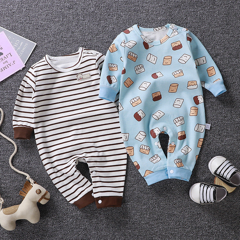 Autumn Cotton Baby Romper Pajamas