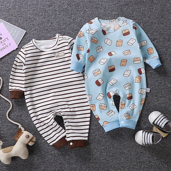 Autumn Cotton Baby Romper Pajamas